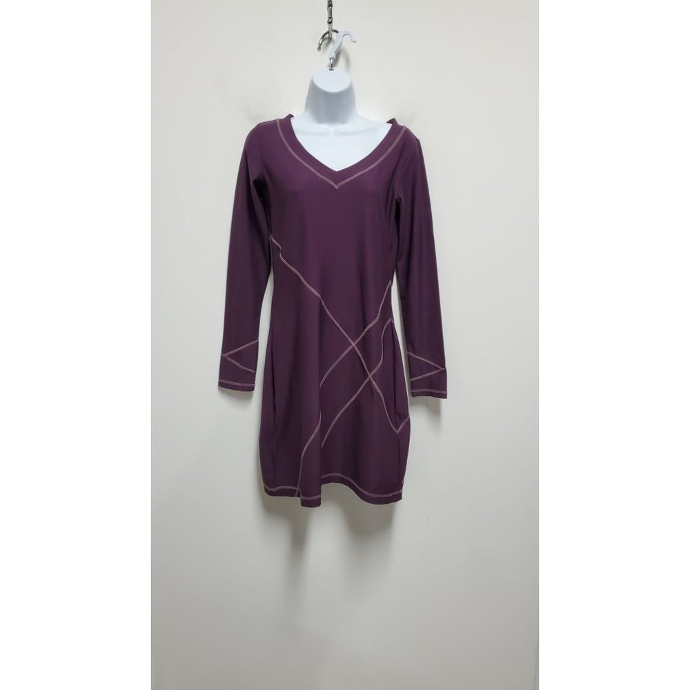 LUCY Tech Purple Vneck Athletic Sporty Dress Medium
